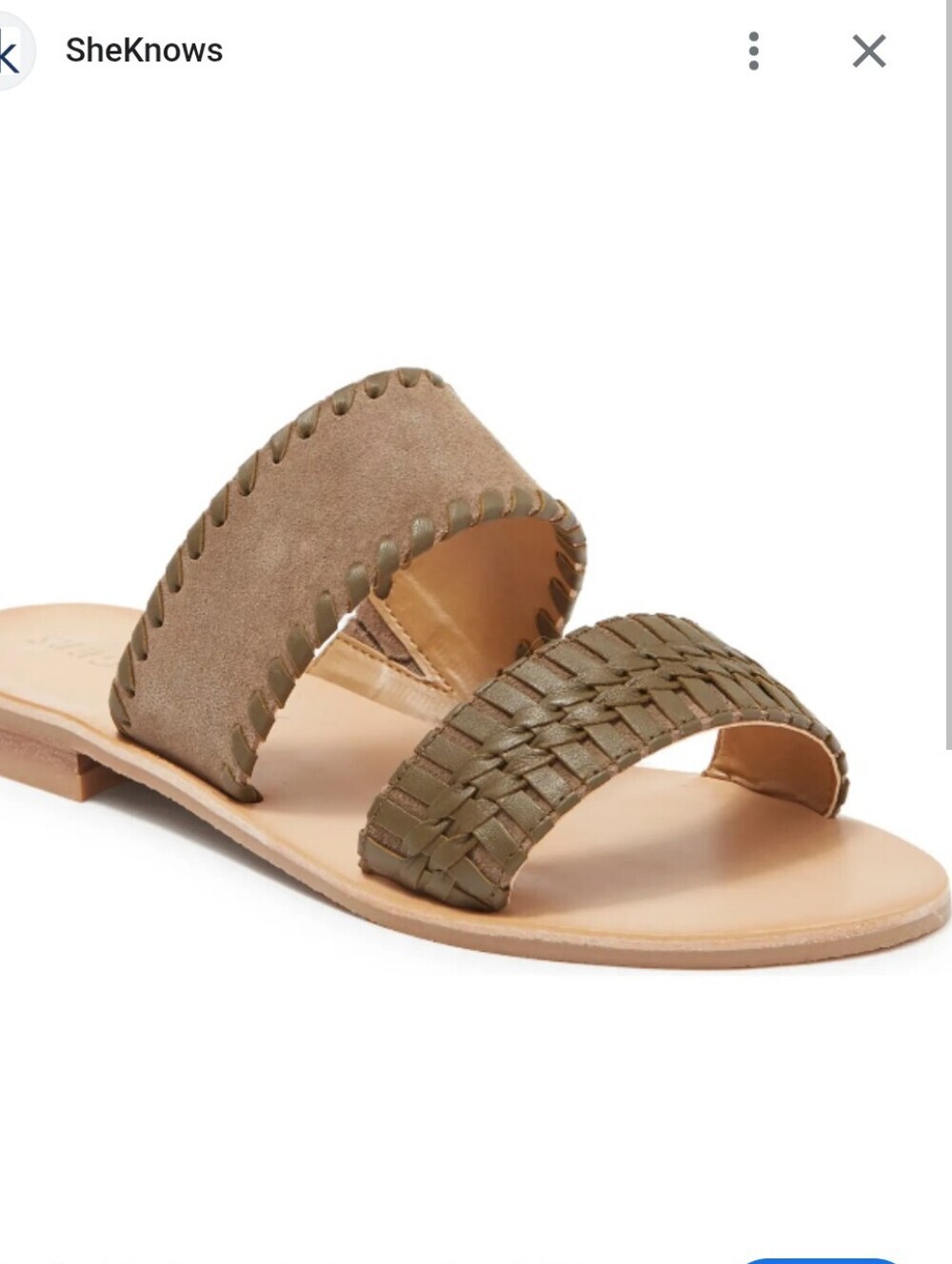 Jack Rogers Women’s Olive Double-Strap Slide Sandal